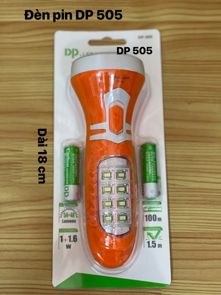 đèn pin 2in1 cao cấp chiếu xa 100m dp 505 bh 3 tháng