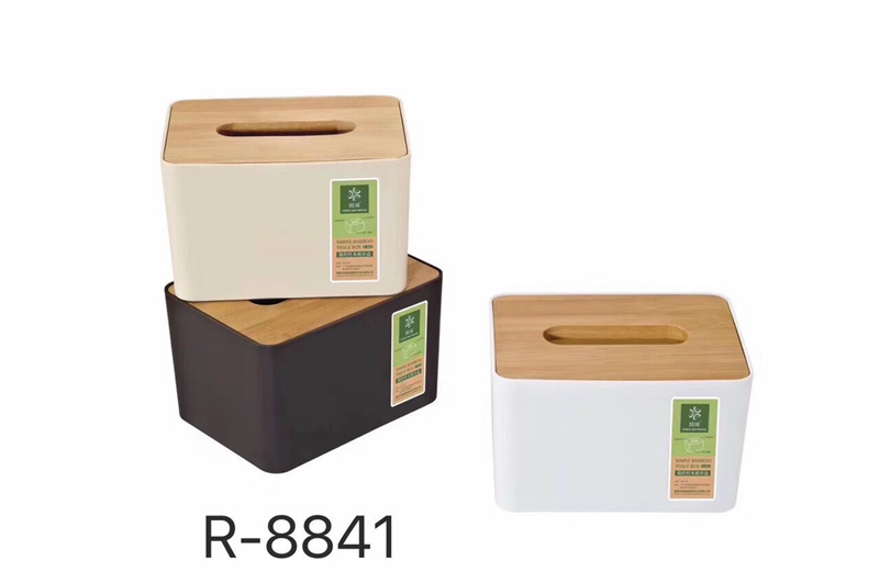 Hộp đựng khăn giấy nắp gỗ xuất Nhật