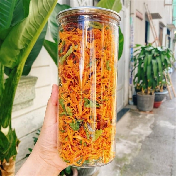 Khô gà lá chanh hũ 300g