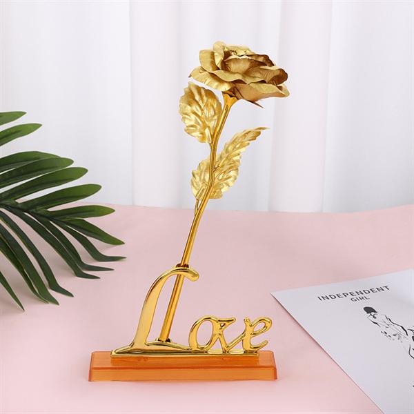Hoa hồng mạ vàng có đế