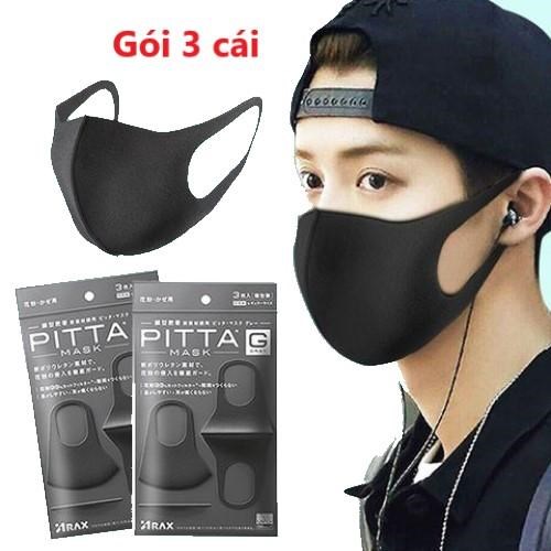 Khẩu trang lọc bụi Pitta Mask Nhật Bản - Bịch 3 cái