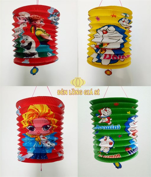 Lồng đèn giấy hình trụ nhiều tầng xếp gọn