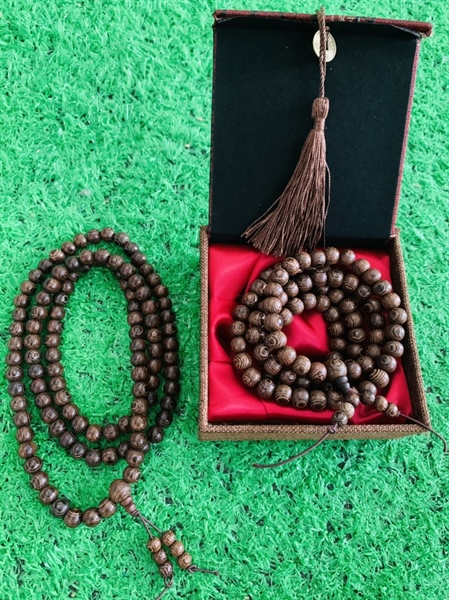 vòng dây chuỗi trầm hương 108 hạt tròn hàng thơm