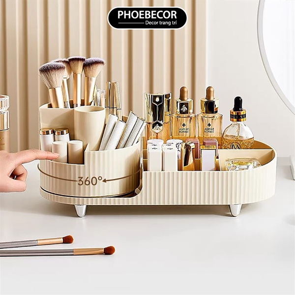 Kệ mỹ phẩm 4 chân có khay xoay mẫu mới