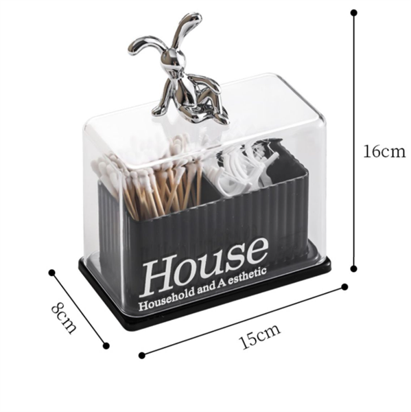 hộp đựng tăm 2 ngăn smile hàng decor