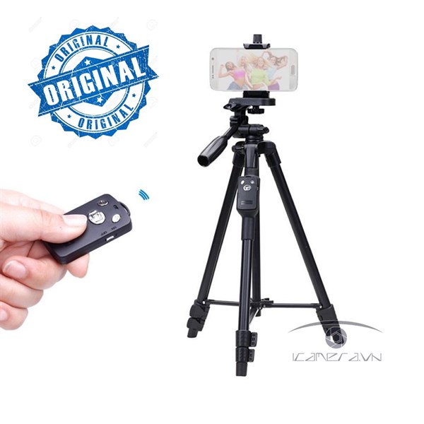 Gậy chụp hình 5208 chuyên nghiệp xoay lên xuống, trái phải