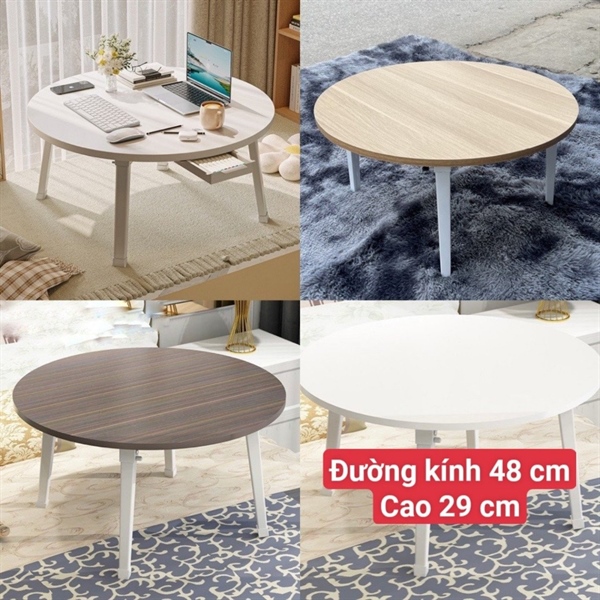 Bàn gỗ tròn 60cm 4 chân mẫu mới