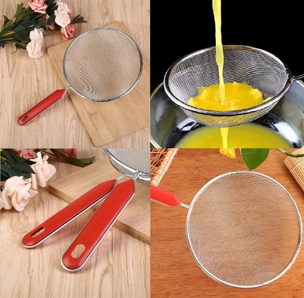 ray lọc siêu mịn cán đỏ đường kính lưới 17cm