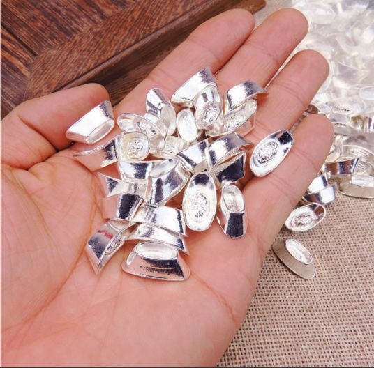 combo 10 thỏi bạc phong thủy