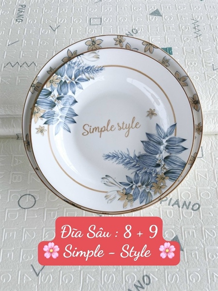 Đĩa tròn sâu lòng 9 size 23cm lớn hơn