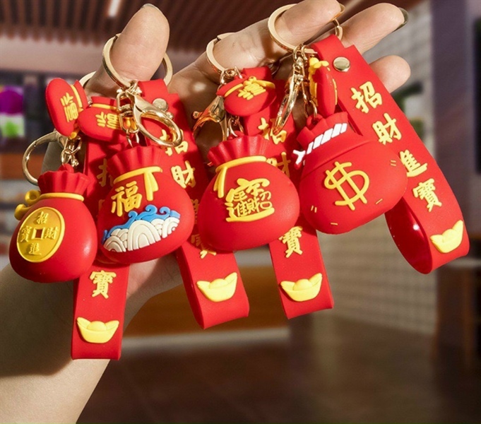 móc khóa túi tiền thần tài hot trend