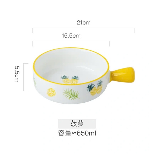 Thố sứ có tay cầm kiểu Nhật