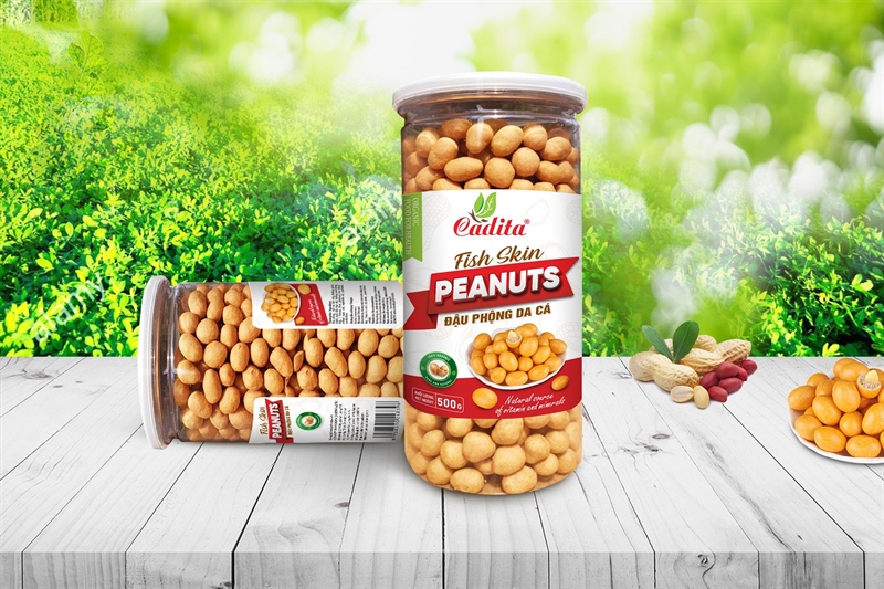 Đậu phộng da cá hũ 500gram