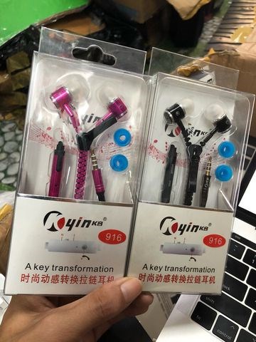 tai nghe khoá kéo chống rối chính hãng Kyin âm thanh cực hay