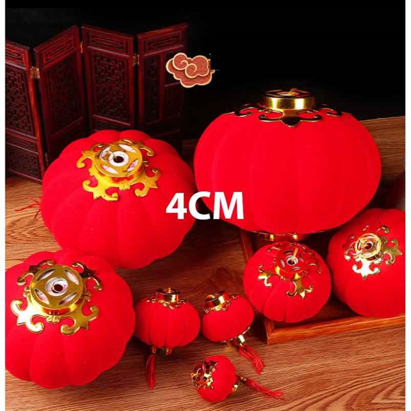 Set 30 lồng đèn đỏ trang trí tết size 4