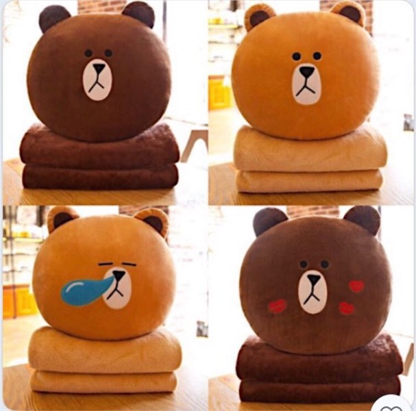 bộ chăn gối hình gấu pool