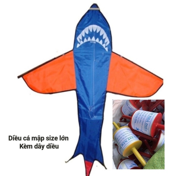 diều cá mập kèm dây size lớn