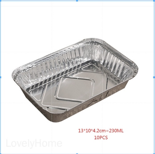 Set 10 khay bạc chữ nhật 230ml 13x10x4.2cm