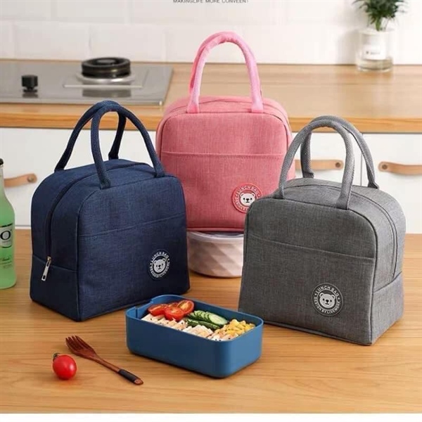 túi giữ nhiệt văn phòng logo gấu trúc