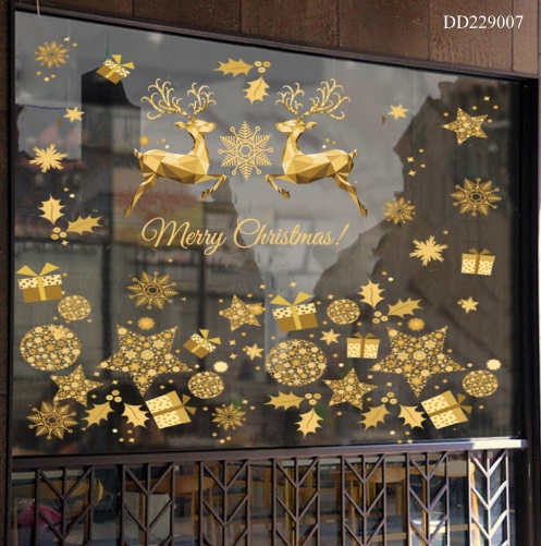 Decal trang trí Noel 2 con nai