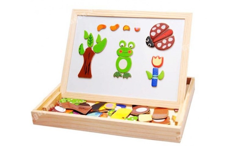 Bộ ghép hình bằng gỗ nam châm cho bé