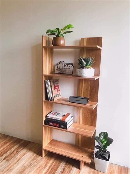 Kệ gỗ tiện dụng 5 tầng, cao 1m1 gỗ dày 12mm (kệ góc tường)