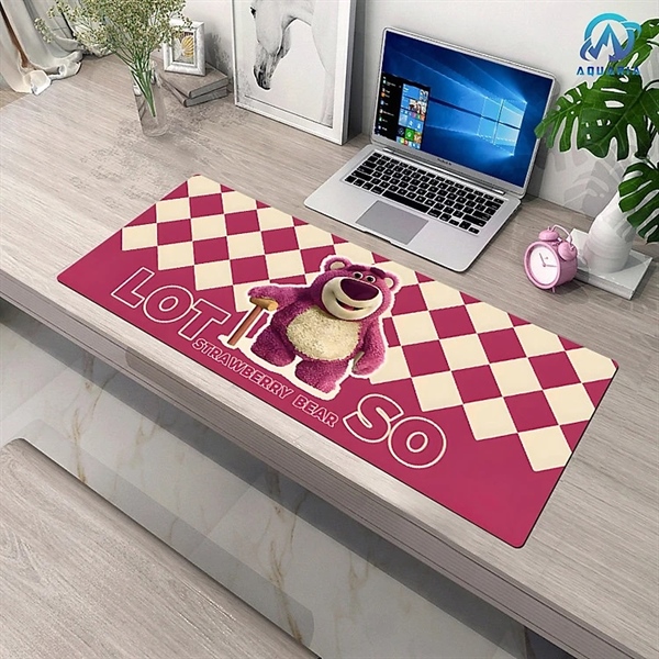 lót chuột máy tính gấu lotso khổ lớn 80cmx30cm