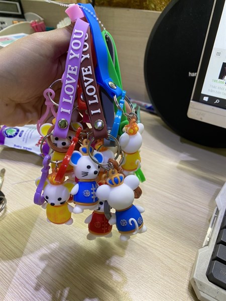 Móc khóa chuột may mắn