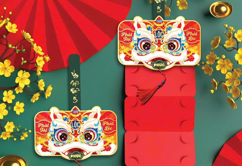 10 bao lì xì 2 ngăn