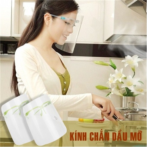 Kính bảo hộ, chống văng giọt bắn dầu mỡ loại 1 trong suốt