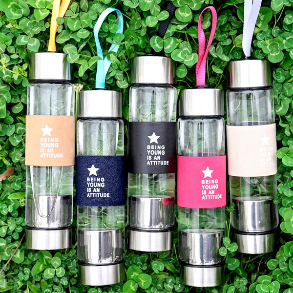 Bình nước thuỷ tinh có ngăn 450ml