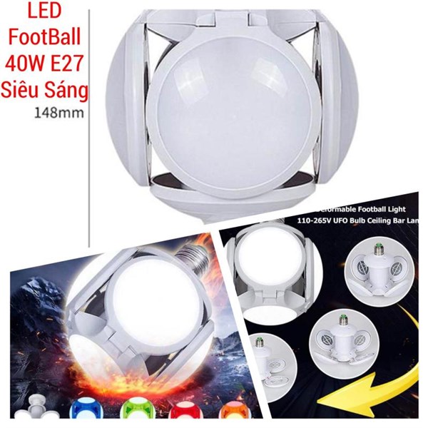 đèn led quả banh xoè 4 cánh 40W bảo hành 6TH 1 đổi 1