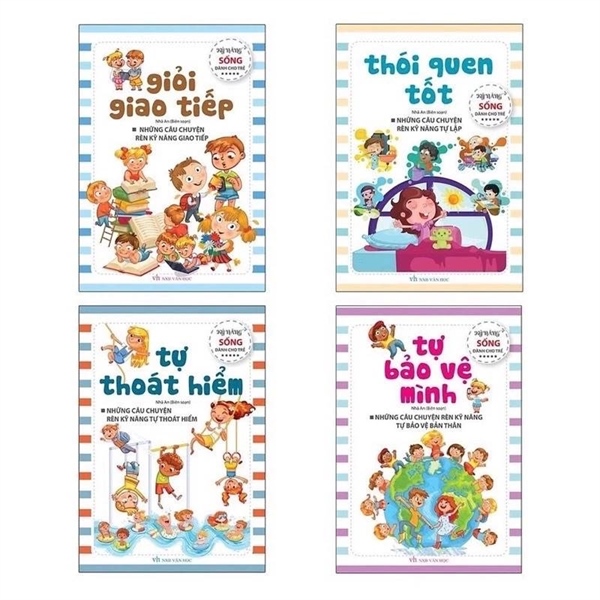 combo 4 cuốn kỹ năng sống cho bé