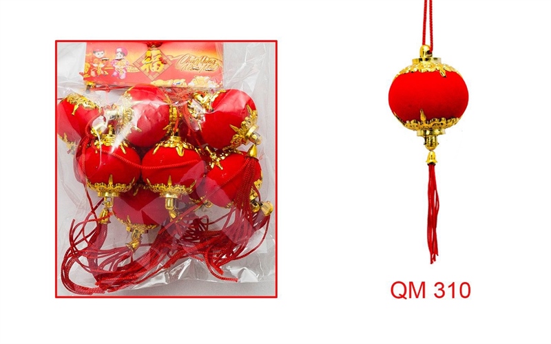 Set 10 dây liễn treo tết hình lồng đèn