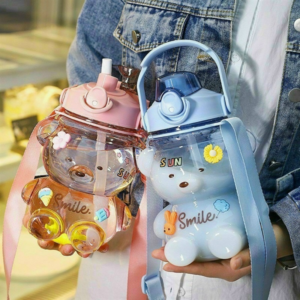 bình nước gấu SMILE 1100ml đáng yêu