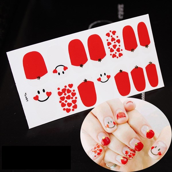 combo 14 miếng dán móng tay thời trang