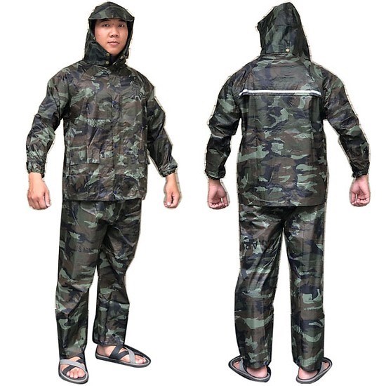 áo mưa bộ vải dù mẫu lính kara