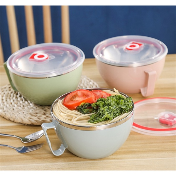 bát ăn giữ nhiệt 900ml có nắp chống đổ