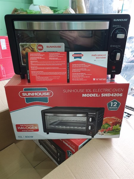 Lò nướng Sunhouse shd4206 10 Lit, hàng chính hãng BT 12 tháng