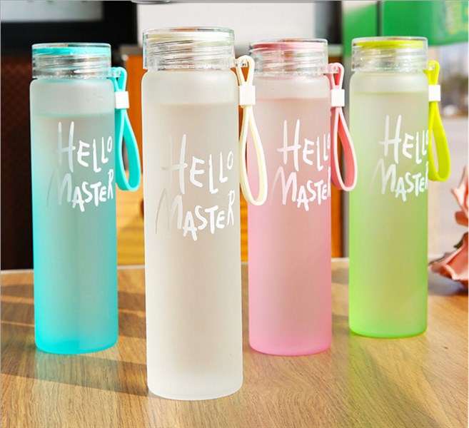 Bình nước thủy tinh Hello Master 450ml có hộp