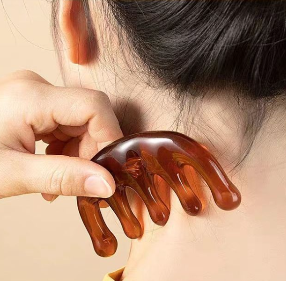 lược massage, cạo gió nhựa Resin giả cổ