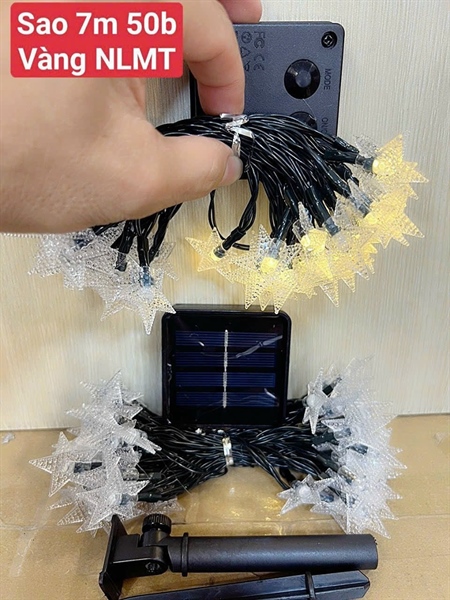 dây đèn led ngôi sao có năng lượng mặt trời dài 7m