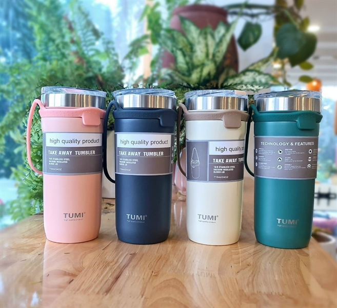 Ly giữ nhiệt cao cấp Tumi 710ml có quai xách hàng chính hãng