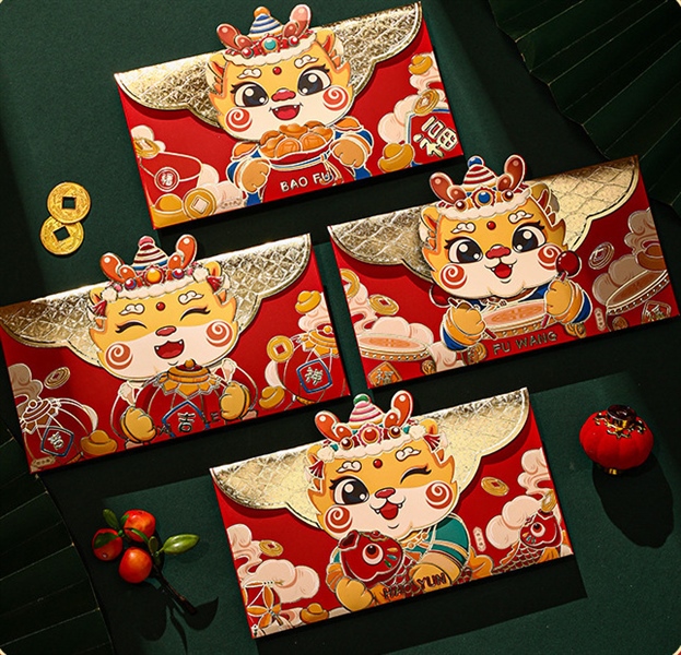 combo 40 bao lì xì hình rồng siêu đẹp