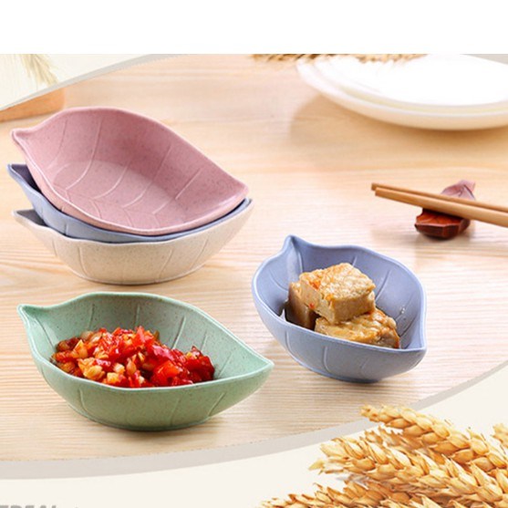 Chén đựng gia vị lúa mạch hình chiếc lá