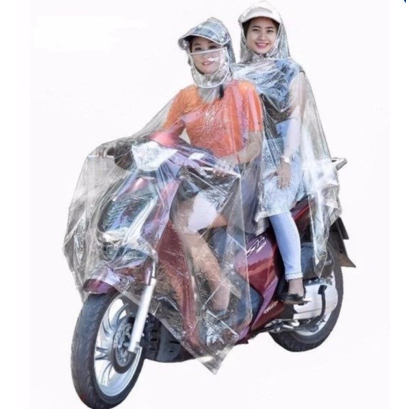 Áo mưa trong suốt 2 đầu