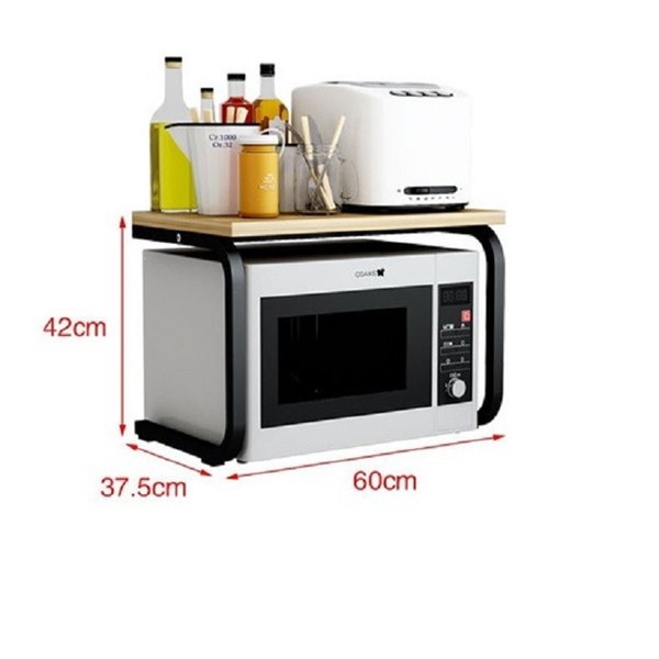 Kệ lò vi sóng chữ C mặt gỗ hộp lớn