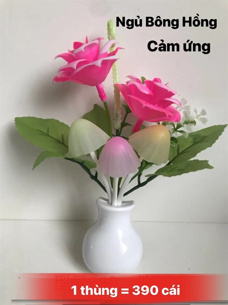 đèn ngủ cảm ứng lọ hoa
