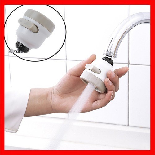 Đầu vòi tăng áp 3 chế độ xoay 360 độ nhựa