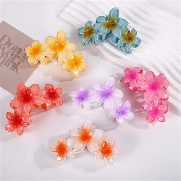 Kẹp tóc hoa sứ kiểu càng cua 3 bông